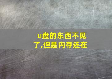 u盘的东西不见了,但是内存还在