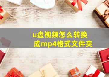 u盘视频怎么转换成mp4格式文件夹