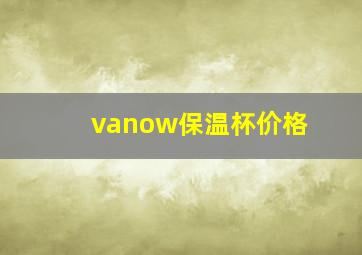 vanow保温杯价格