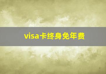 visa卡终身免年费