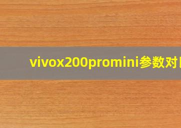 vivox200promini参数对比