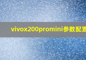 vivox200promini参数配置表