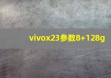 vivox23参数8+128g