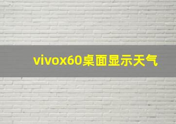 vivox60桌面显示天气