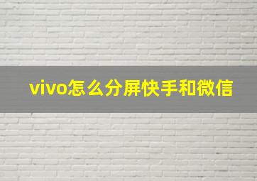 vivo怎么分屏快手和微信