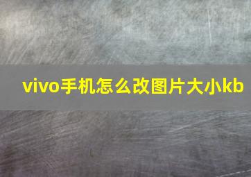 vivo手机怎么改图片大小kb