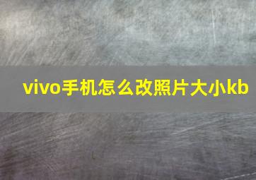 vivo手机怎么改照片大小kb