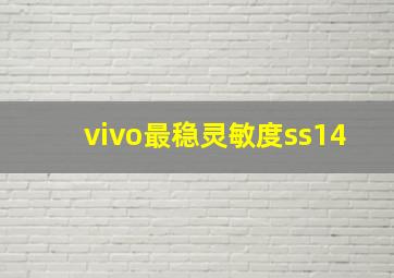 vivo最稳灵敏度ss14