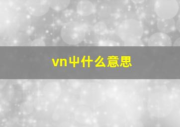 vn屮什么意思