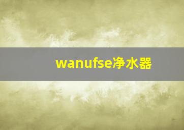 wanufse净水器