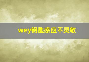 wey钥匙感应不灵敏