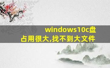 windows10c盘占用很大,找不到大文件