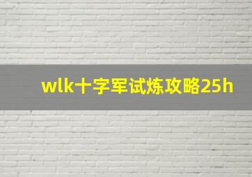 wlk十字军试炼攻略25h