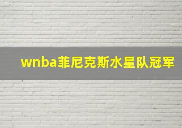 wnba菲尼克斯水星队冠军