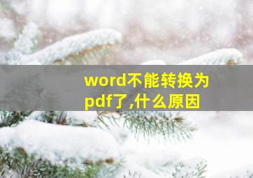 word不能转换为pdf了,什么原因