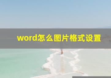 word怎么图片格式设置