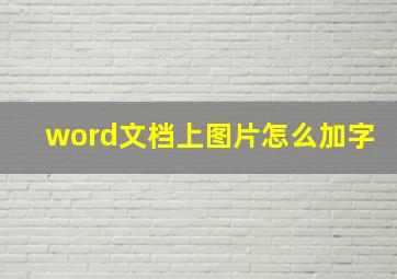 word文档上图片怎么加字