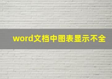 word文档中图表显示不全