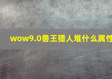 wow9.0兽王猎人堆什么属性