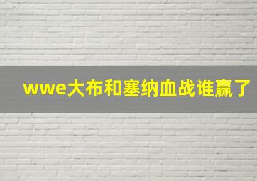 wwe大布和塞纳血战谁赢了