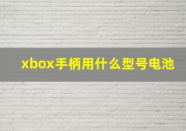 xbox手柄用什么型号电池