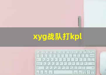 xyg战队打kpl