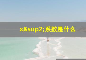 x²系数是什么