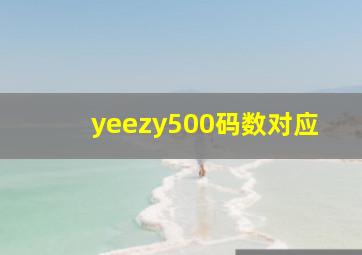 yeezy500码数对应