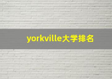 yorkville大学排名