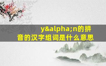 yαn的拼音的汉字组词是什么意思