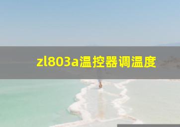 zl803a温控器调温度