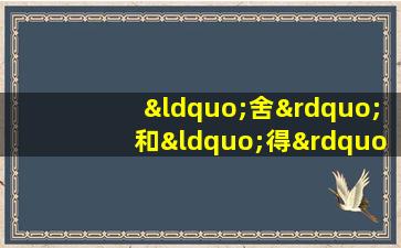 “舍”和“得”,句句在理!