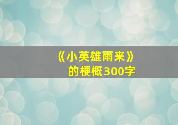 《小英雄雨来》的梗概300字