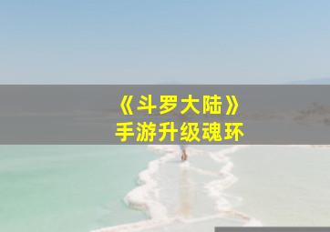 《斗罗大陆》手游升级魂环