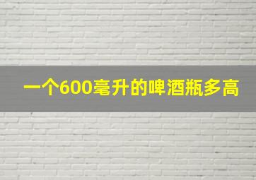 一个600毫升的啤酒瓶多高