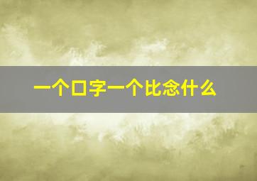 一个口字一个比念什么