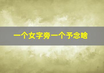 一个女字旁一个予念啥