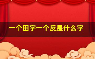 一个田字一个反是什么字