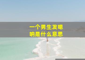 一个男生发嗯呐是什么意思