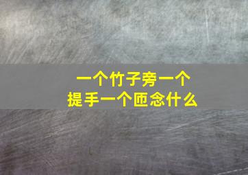 一个竹子旁一个提手一个匝念什么