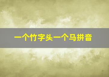 一个竹字头一个马拼音