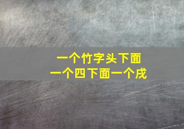 一个竹字头下面一个四下面一个戌