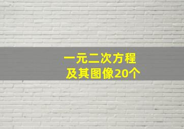 一元二次方程及其图像20个