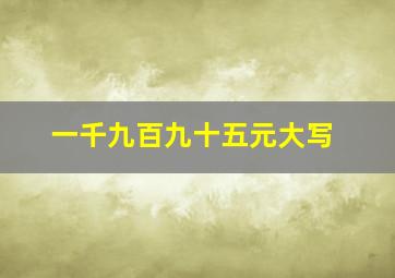 一千九百九十五元大写