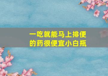 一吃就能马上排便的药很便宜小白瓶