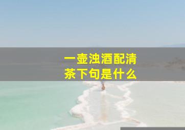 一壶浊酒配清茶下句是什么