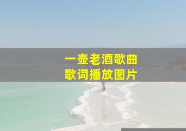 一壶老酒歌曲歌词播放图片