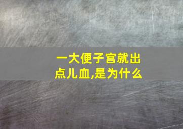 一大便子宫就出点儿血,是为什么