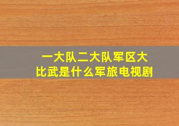 一大队二大队军区大比武是什么军旅电视剧