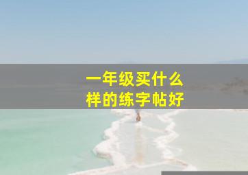 一年级买什么样的练字帖好